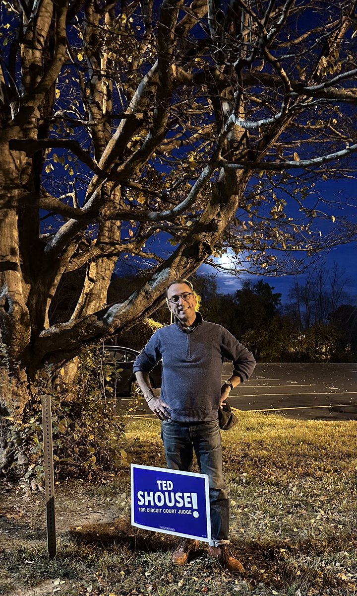 Late night sign dropping 🪧! See you at the polls tomorrow! #tedshouseforjudge