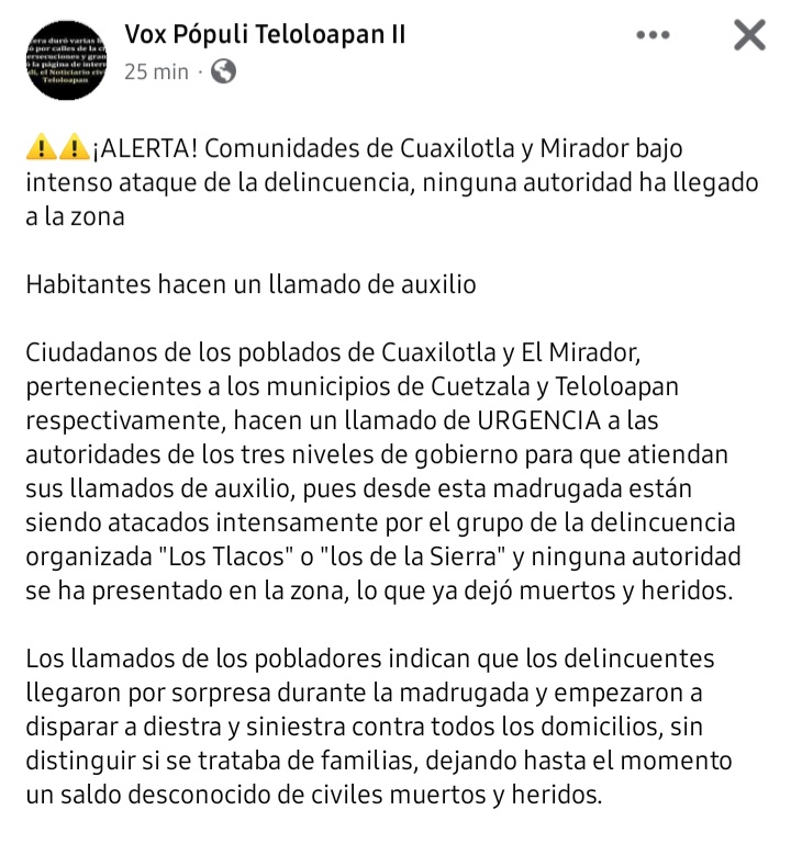 Tokki_Pion's tweet photo. @lopezobrador_ En las comunidades de cuaxilotla, cuetzala del progueso y mirador en el estado de Guerrero se necesita de su apoyo y atención https://t.co/XAf6KYSaP9