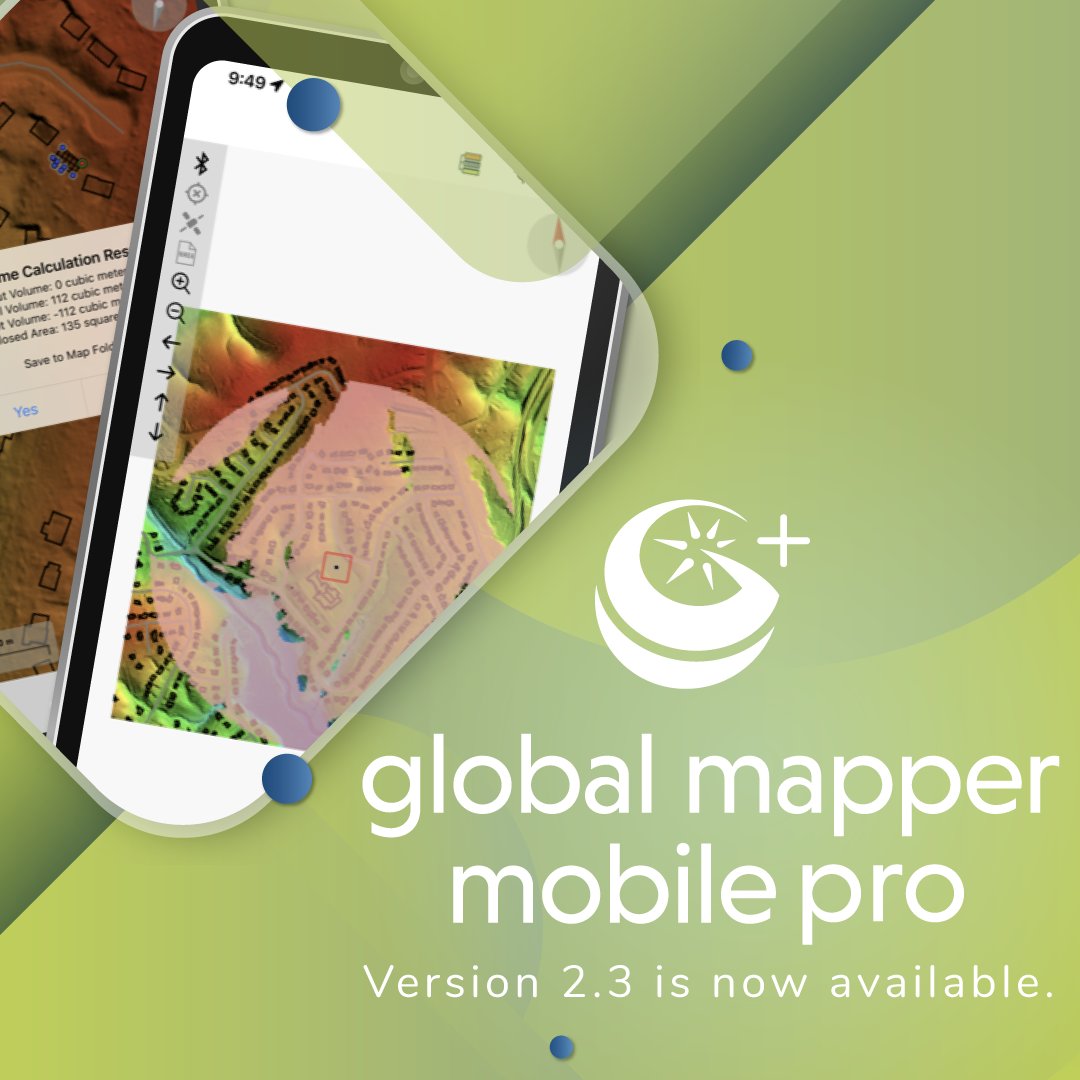 BlueMarbleGeo's tweet photo. #GlobalMapperMobile is a powerful #iOS and #Android #application for viewing and collecting #GISdata. Version 2.3 is here with numerous improvements. Download it today from your app store! https://t.co/1G61nDGC3y