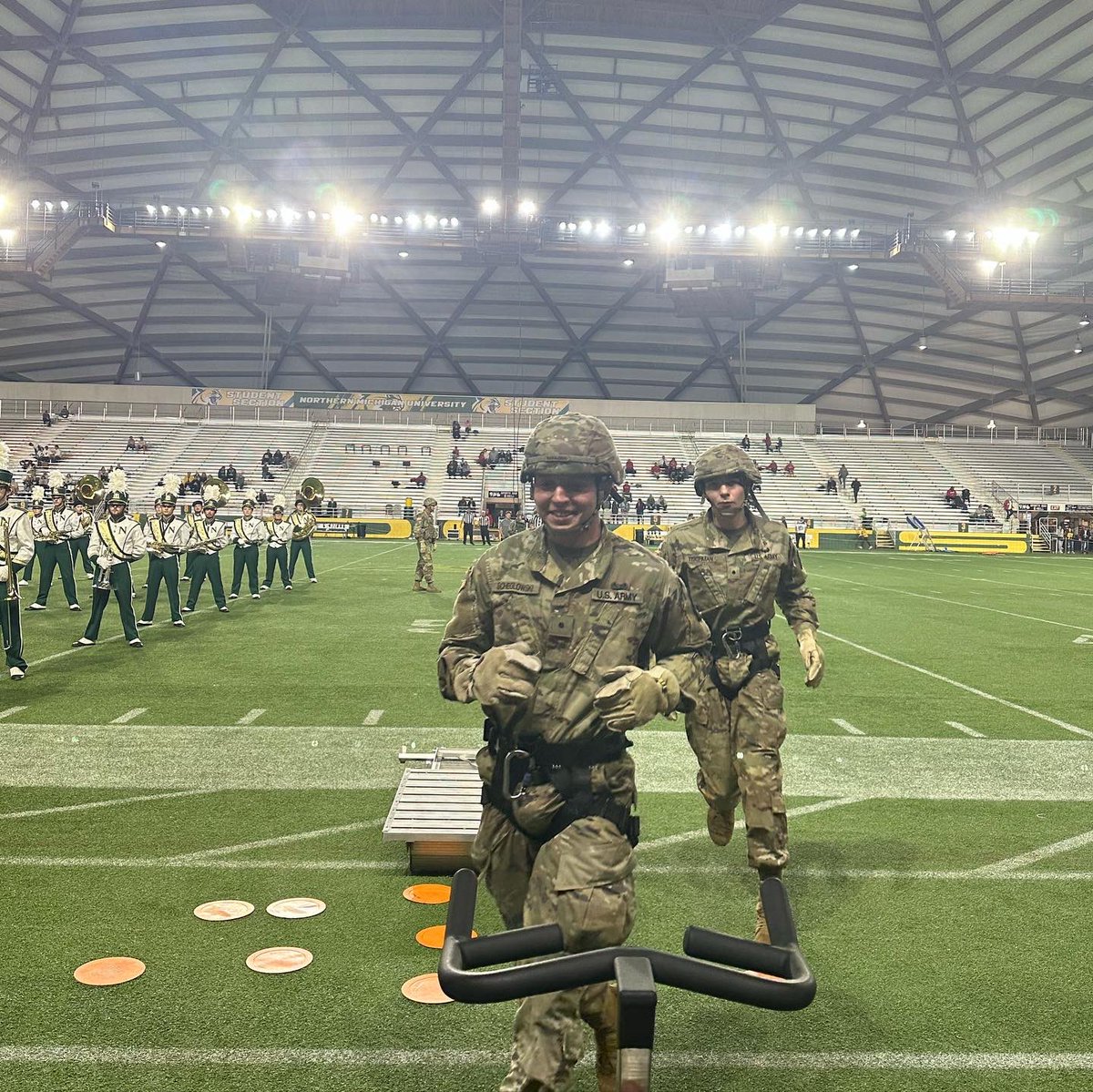 nmurotc's tweet photo. How’s this for your #motivationmonday! This last weekend our rappelling team brought down the game ball from the center of the Superior Dome. Way to go Wildcats! 

#leaderswanted #armyrotc #3rdrotcbrigade  @ArmyROTC @3rdROTCBrigade @NorthernMichU @GoArmy https://t.co/xe9C2o4ng1