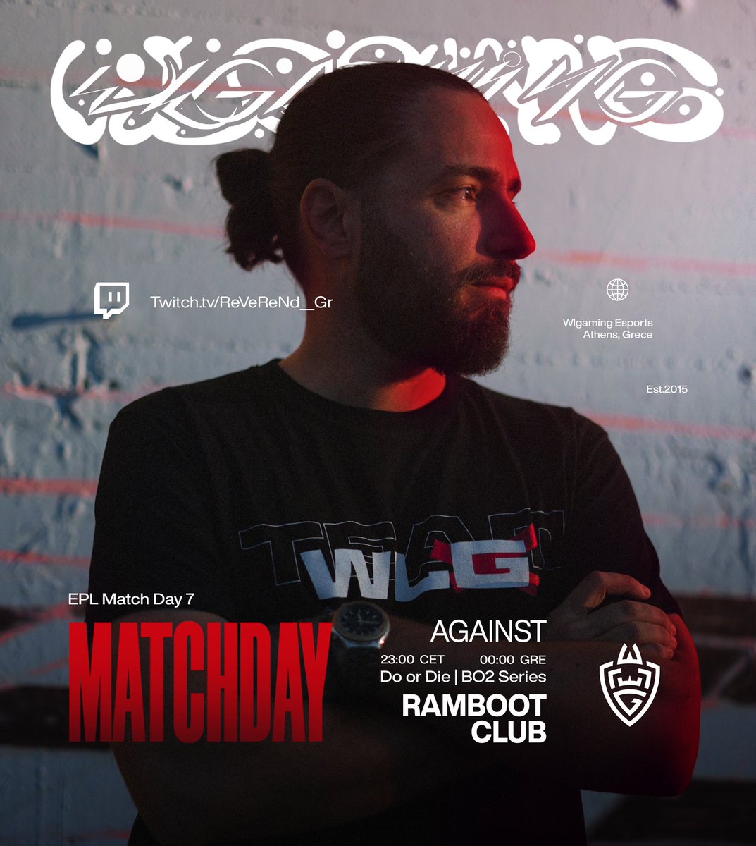 Do or Die!

🏆 <a href="/EPLorg/">European Pro-Am League</a> Regular Season Group C

🔴 <a href="/WLGgr/">WLGaming Esports</a> vs <a href="/RambootClub/">Ramboot Club</a> 

Lineup:
<a href="/bBeeso_/">Beso</a> 
<a href="/KrispyZeed/">Krispy</a> 
<a href="/ReVeReNd_Gr/">Nikos Zissis</a> 
<a href="/LeoMavris_/">Leo</a> 
<a href="/YairiTheKing/">SilentFinesser</a> 

twitch.tv/ReVeReNd__Gr | 23:00 CET

Let’s make it to the Playoffs.

#WLGaming #WLG #NBA2K23