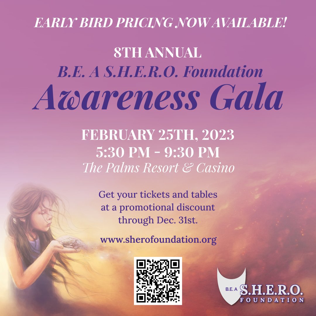 SHEROFoundation's tweet photo. We hope you join us this year!
Early Bird Pricing now available! Get your tickets and tables at a promotional discount now through December 31st.  #shetoowillrise 
Head over to https://t.co/f1dPX32l8z to purchase your tickets today. 
#beashero #beasherofoundation https://t.co/JnOphEu3kW