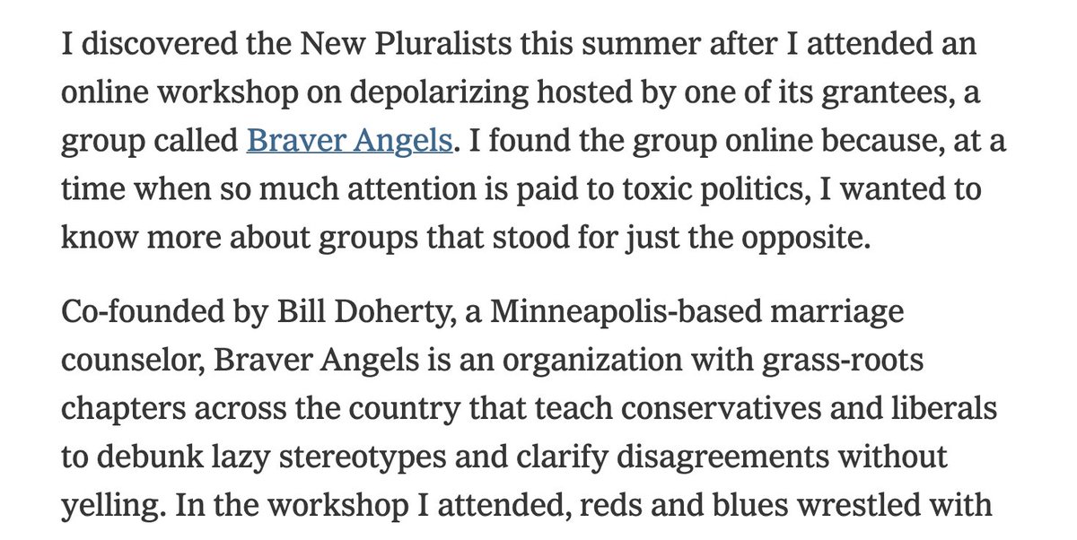 Braver Angels covered this weekend in the New York Times! nytimes.com/2022/11/05/opi…