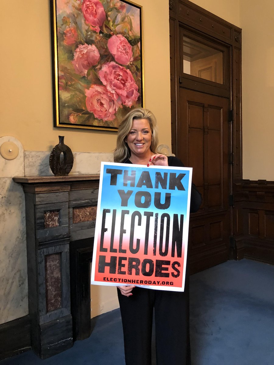 OfficialSOSIN's tweet photo. Thank you to all our Clerks, Poll Workers, Election Office Staff, Election Officials, and Voters! You are all Election Heroes today. #ElectionHeroDay https://t.co/JfqKPIBZai