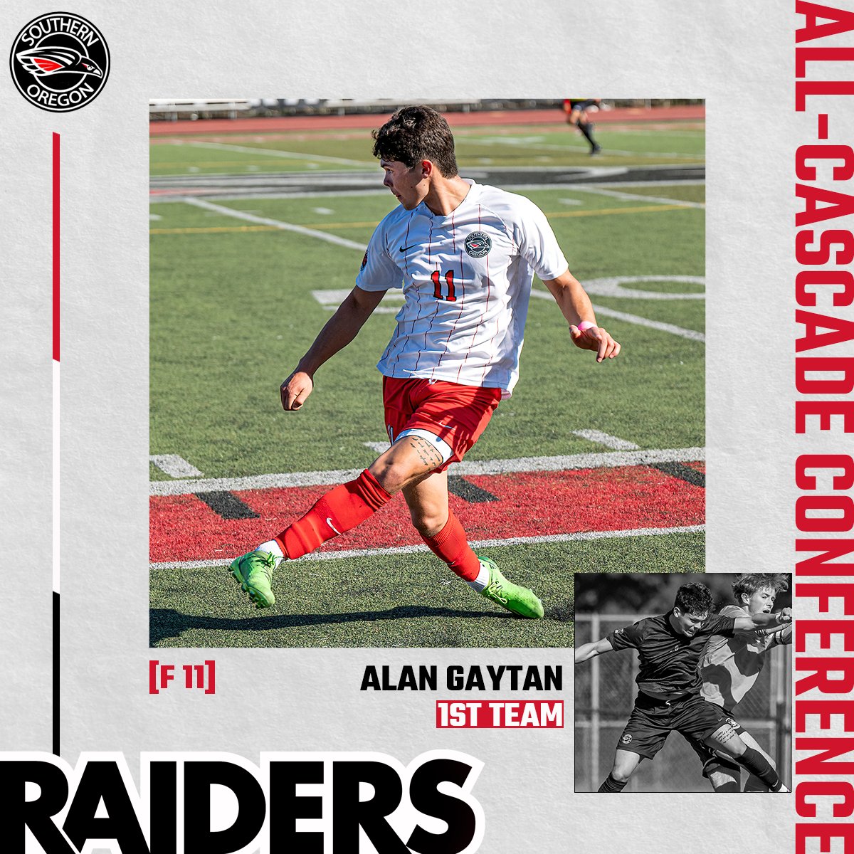 SOURaiders's tweet photo. 🏅ALL-CCC @SOUMensSoccer🏅

🔴 Alan Gaytan, 1st team
🔴 Tybalt Thornberry, 1st team
🔴 Izaiha Bruce, 1st team
🔴 Adrian Villegas, 1st team https://t.co/vAoqXdFVCf