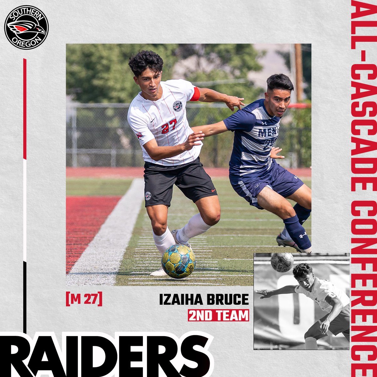 SOURaiders's tweet photo. 🏅ALL-CCC @SOUMensSoccer🏅

🔴 Alan Gaytan, 1st team
🔴 Tybalt Thornberry, 1st team
🔴 Izaiha Bruce, 1st team
🔴 Adrian Villegas, 1st team https://t.co/vAoqXdFVCf