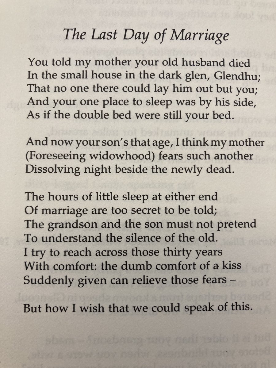 Here's 'The Last Day of Marriage,' by Alistair Elliot (1932-2018). Taken from his Collected Poems, My Country (1989). One more of his tomorrow.