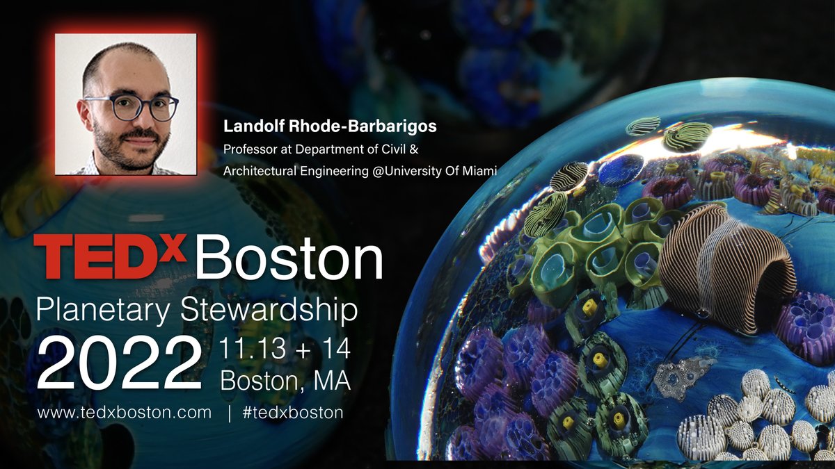 Excited to talk next week at #TEDxBoston about the future of shoreline protection

<a href="/TEDxBoston/">TEDxBoston #TEDxBoston</a> 11.13 + 14 on #PlanetaryStewardship! 🌎 2 Days of @tedx talks @ MIT <a href="/medialab/">MIT Media Lab</a> &amp; <a href="/NEAQ/">New England Aquarium</a>. 

Register ➜ ctt.ec/UL4Rd+ 
#TED #IdeasInAction #socialinnovation
