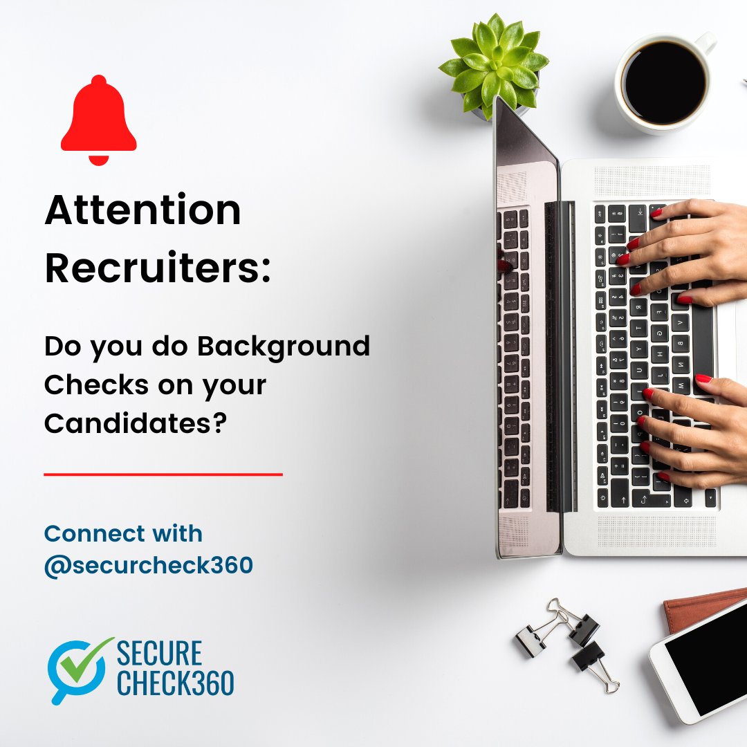 Know the importance of Background checks. Hire who is the right fit for your company!! #hirerightcandidate #hirewithconfidence 

Connect with us - calendly.com/call_secureche…

#securecheck360 #employmentverification #staffingagency...