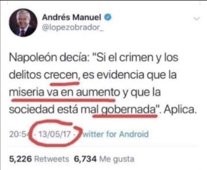 El nivel de violencia verbal de <a href="/lopezobrador_/">Andrés Manuel</a> contra la ciudadanía, muestra a un presidente desquiciado y nos confirma su temor de ser echado de Palacio Nacional en el 2024. 

Que alguien le diga que lea lo que decía López Obrador. #AlINENoSeToca
#EnDefensadelINE