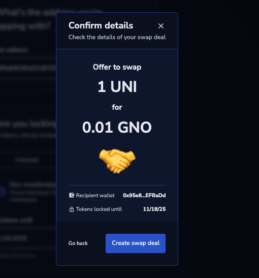 goforlindsey's tweet photo. As we've pulled in feedback and discovered what DAOs want, we've reimagined a simple tool that streamlines the token part of DAO collaboration, making DAO-to-DAO partnerships easier than ever. 

Introducing: DAO-to-DAO token swaps on Hedgey 
https://t.co/rJwvryMFAq https://t.co/54lbEFt1m5