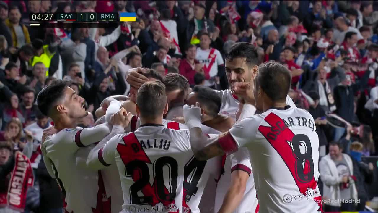 RAYO ARE UP ON MADRID IN UNDER FIVE MINUTES 😱”