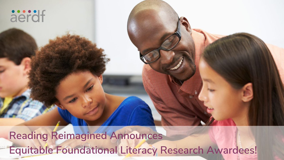 aerdf's tweet photo. Reading Reimagined announces first R&amp;D cohort, focused on Equitable Foundational Literacy Research! Funded teams, launching work across the country this fall, will engage around leveraging student assets to improve word recognition and fluency. Read more! https://t.co/TVII1g2j3E https://t.co/1Xc5W0INCR