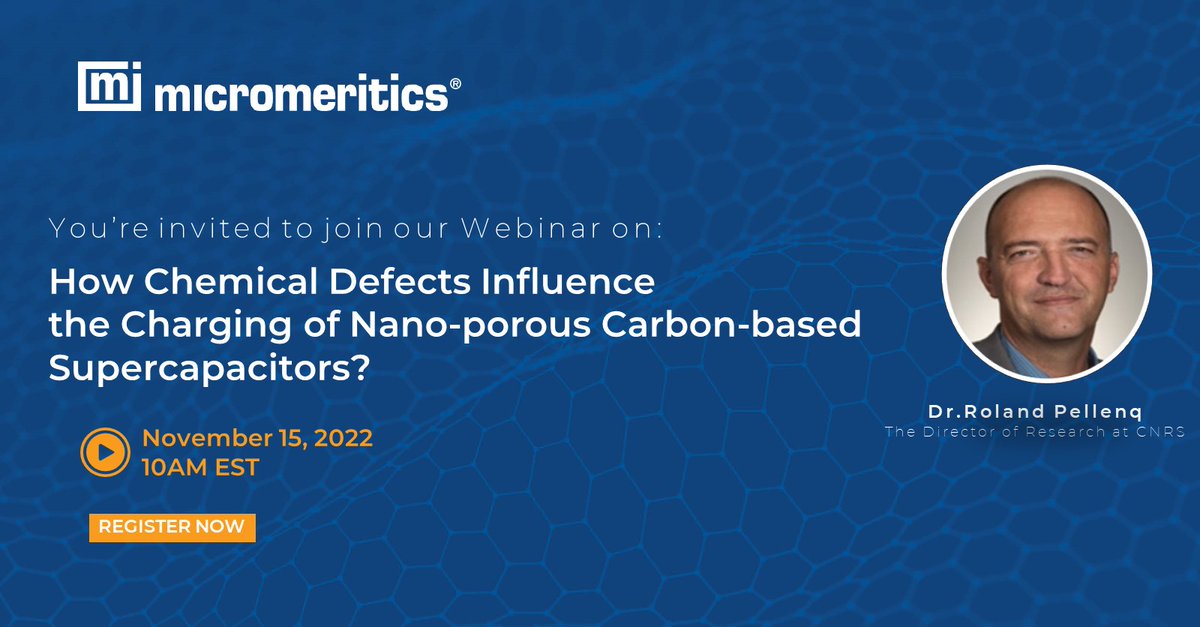 micromeritics's tweet image. Our upcoming #webinar is about the new approaches in supercapacitor technology. You don&apos;t want to miss it! 

Register now: ow.ly/nuvk50LwSFR