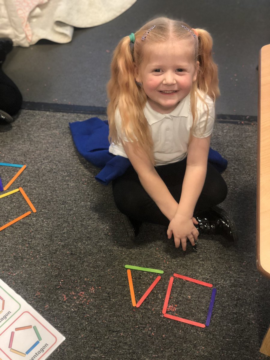 Cuiken_Primary's tweet photo. P1 made 2D shapes with the correct properties out of lolly sticks today! Very impressed with their hard work and enthusiasm 💙 https://t.co/F7XmDAFAn7
