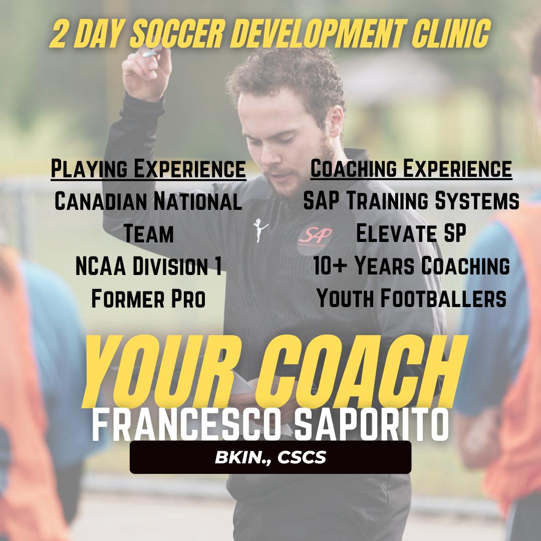 elevatesp_yeg's tweet photo. ⚽2 Day Soccer Development Clinic ⚽

Meet your coach, Francesco.  He has a lot of playing and coaching experience under his belt.  He is excited to share that with you on Nov 19 and 20.

Sign up by clicking the link: https://t.co/NydHV5xRCs

#soccer #soccercamp #Yeg #Athletics https://t.co/7uNSJxEfKO