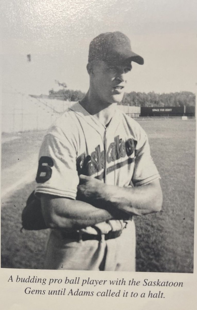Gordie Howe in uniform for Saskatoon Gems (semi-pro) of Western Canada Baseball.