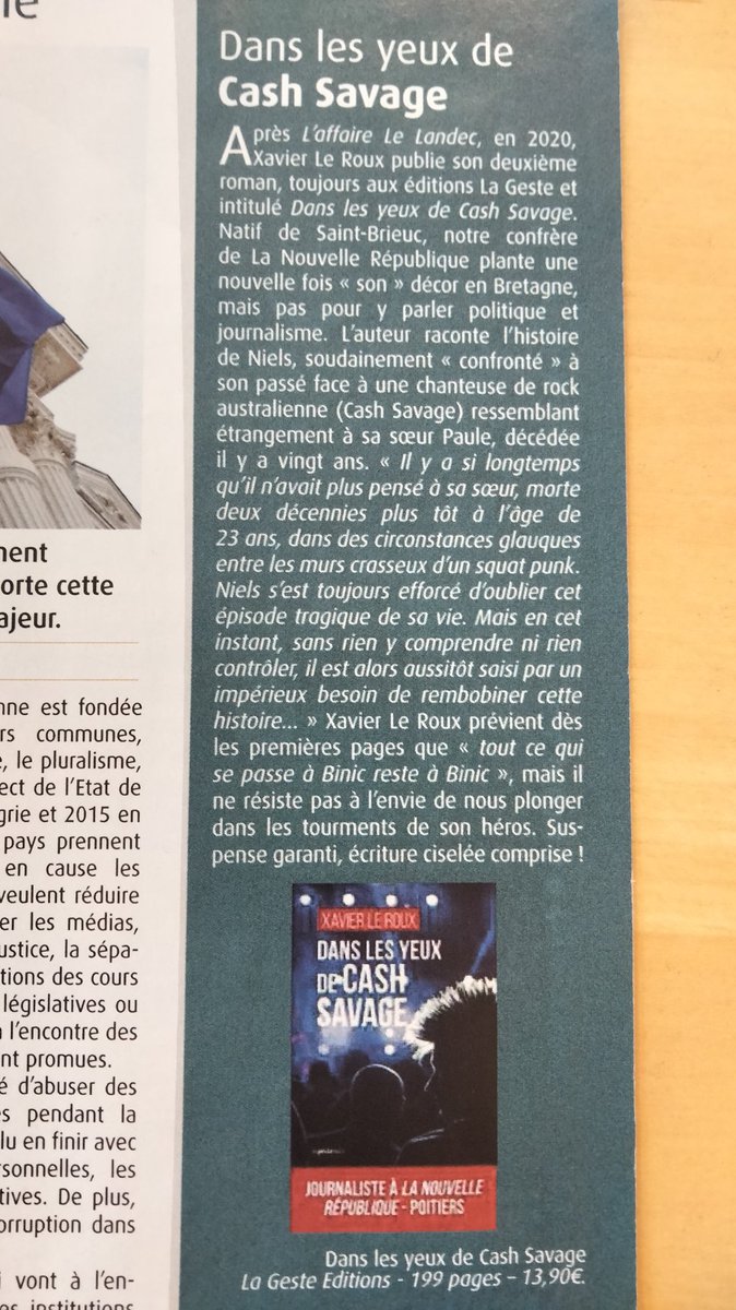 Un grand merci à #le7 pour la promotion de mon dernier roman dans son numéro de la semaine passée !