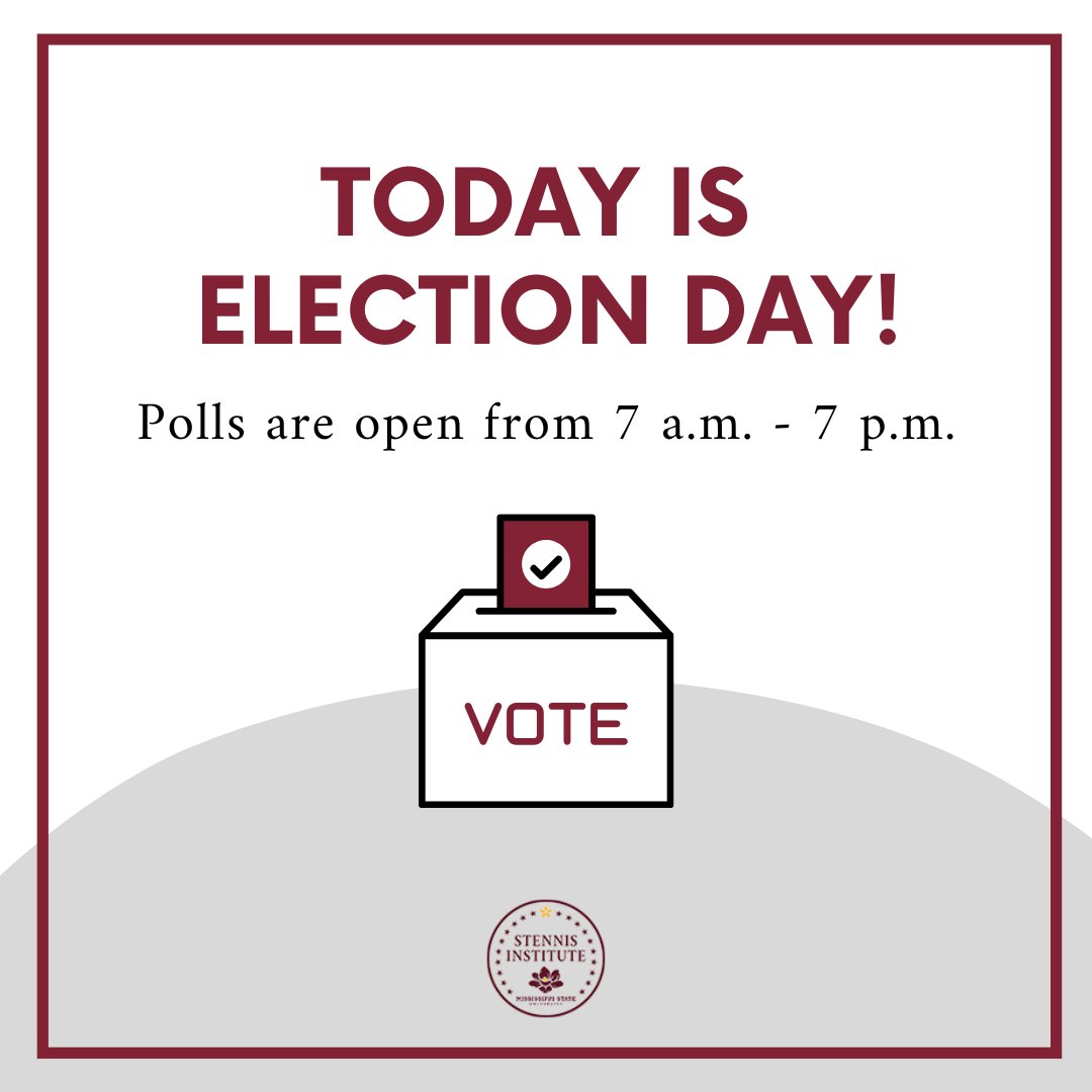 #YallVote Today! Locate your polling place at sos.ms.gov/elections-voti….
