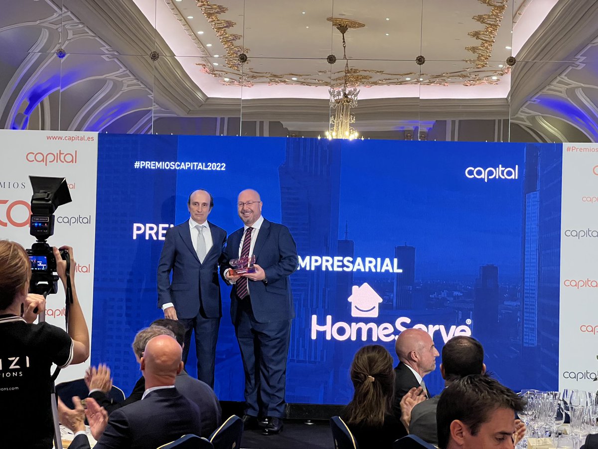 Premio Capital a “Trayectoria Empresarial” para HomeServe. ¡Enhorabuena <a href="/HomeServe_ES/">HomeServe España</a>! #PremiosCapital2022 👏🏆