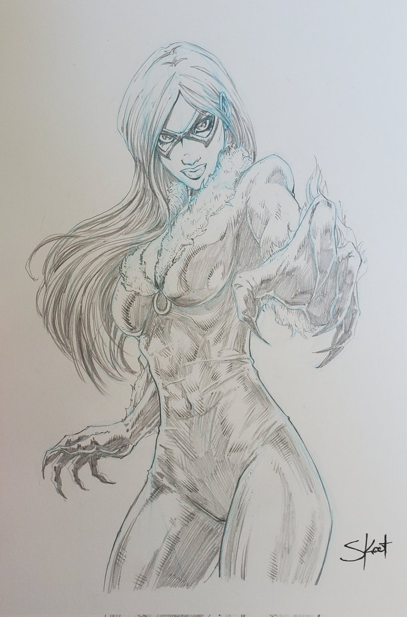 Skootsart's tweet image. Getting some drawing done while out of town! My new #keepsketching board is making it so much more pleasant to draw on the go!
#blackcat #feliciahardy #spiderman