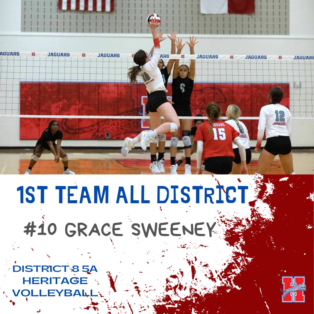 SO PROUD of <a href="/GraceSween2024/">Grace Sweeney</a> 
She ended her junior season with 407 kills with a current career total of 1,106 kills. She also has 37 blocks, 363 digs, and received the ball 481 times. BIG THINGS in her future! #JaguarPRIDE
