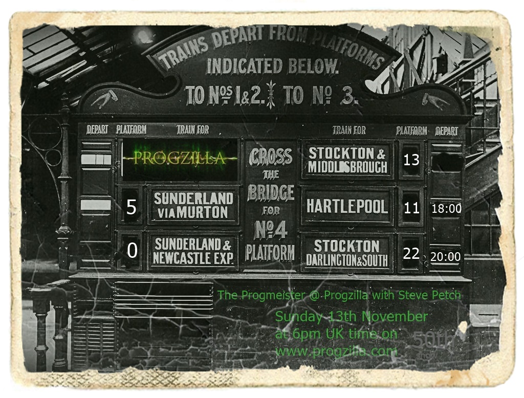 TheProgmeister's tweet image. Join me on Sunday 13th November at 6pm UK time on #Progzilla radio for my 50th #Progmeister@ #Progzilla show.
