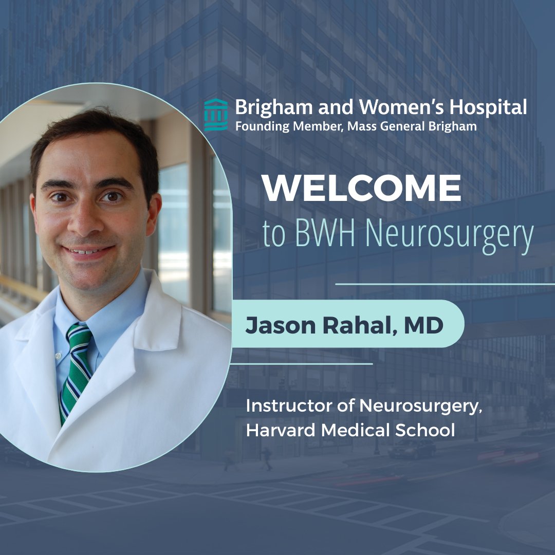 We would like to officially welcome Dr. Jason Rahal to <a href="/BWHNeurosurgery/">Brigham and Women's Neurosurgery</a>! He is currently accepting new patients at Brigham and Women's Neurosurgery of South Weymouth.

#southweymouth #newphysician #nowacceptingpatients #bwhneurosurgery #bwh #neurosurgery #neurosurgeon #surgery
