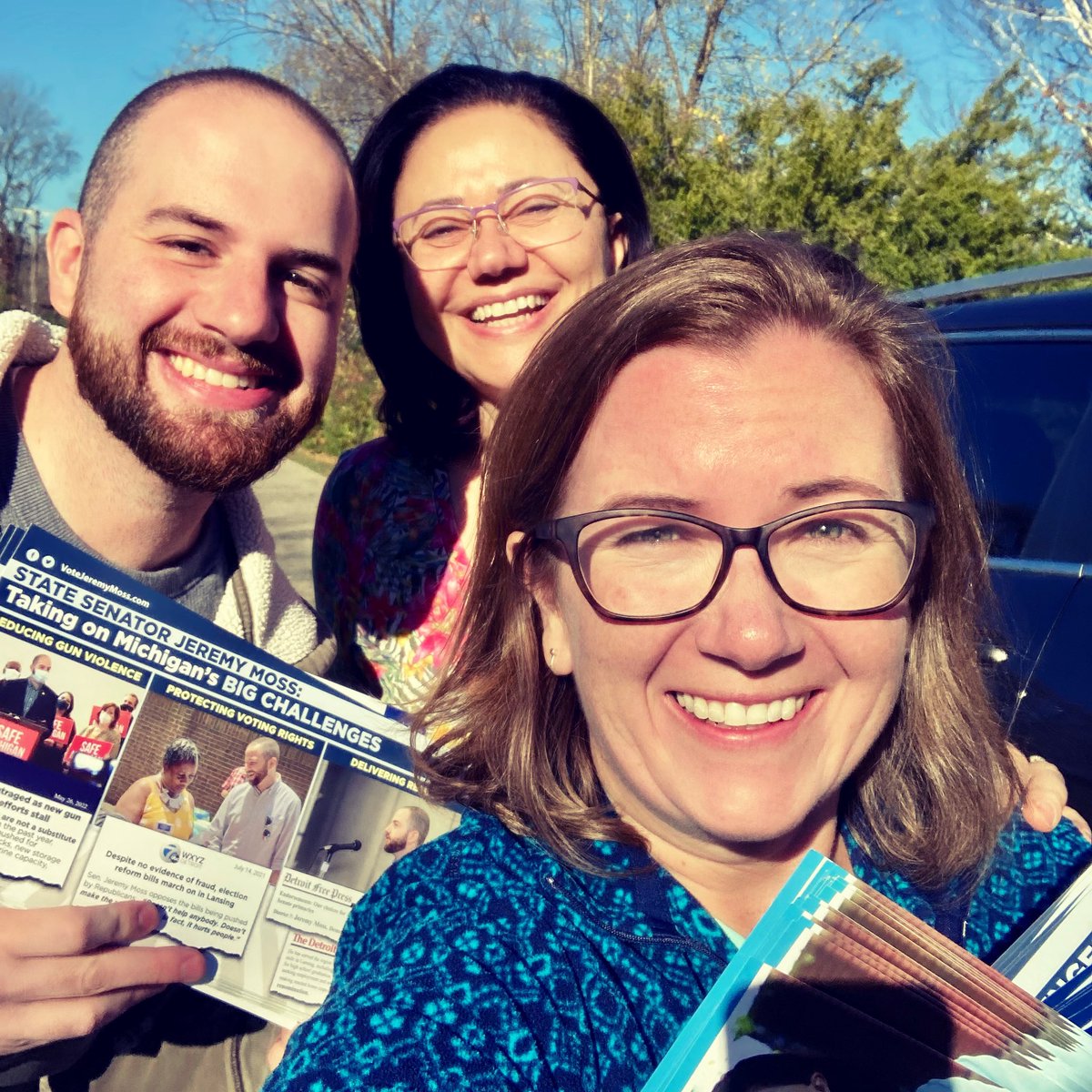 GOTV for @jeremyallenmoss and @shadiamartini in beautiful Bloomfield Township. 💙