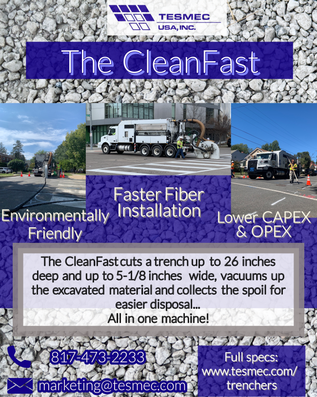 Your #fiber installation solution has arrived!

#Cleanfast #TesmecUSA #microtrenching
conta.cc/3FSM2vx