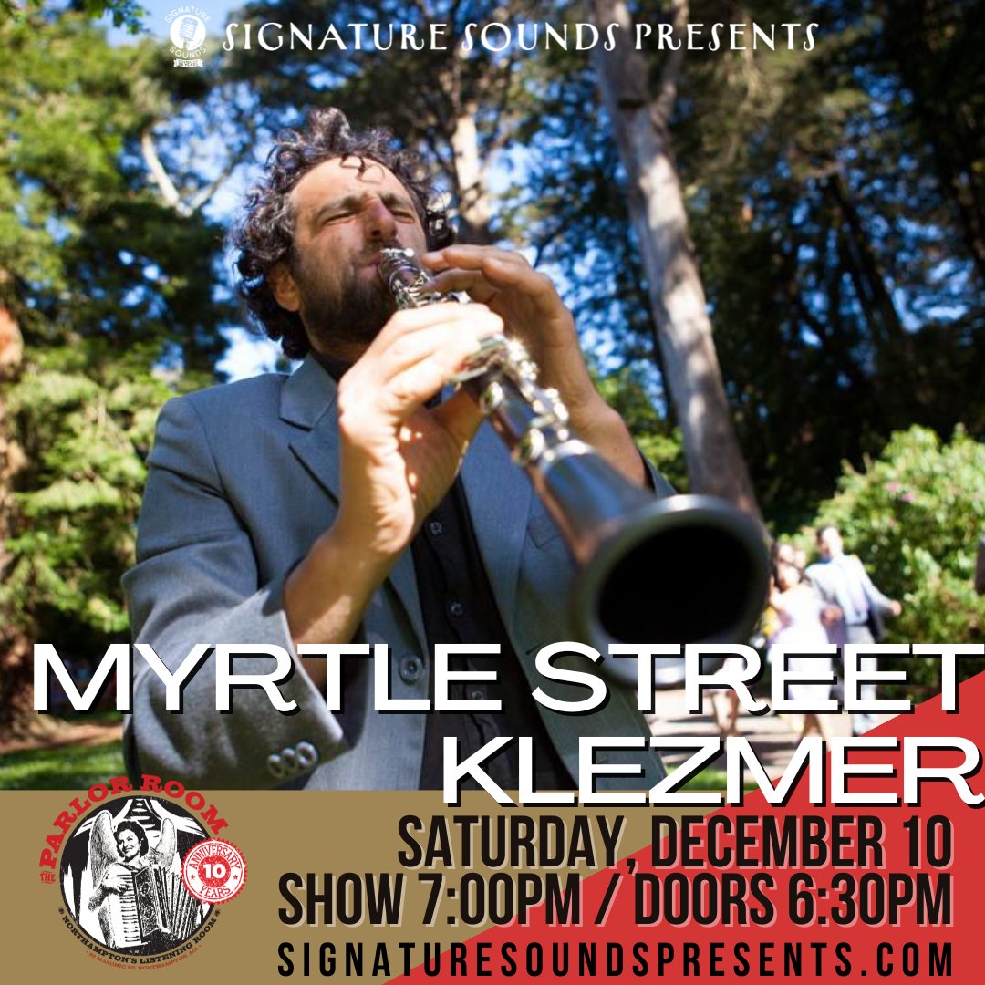 Just Announced!  Tickets available at signaturesoundspresents.com

⚡️12.10 @ 12pm | <a href="/DarWilliamsTour/">Dar Williams</a> Songwriting Workshop
⚡️12.10 @ 7pm | Myrtle Street Klezmer