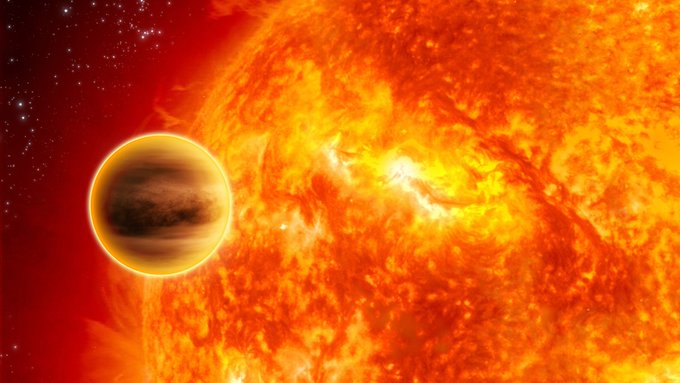 An artist's concept of 51 Pegasi b, the first exoplanet ever discovered around a Sun-like star. (Credits: NASA, NASA/JPL-Caltech)