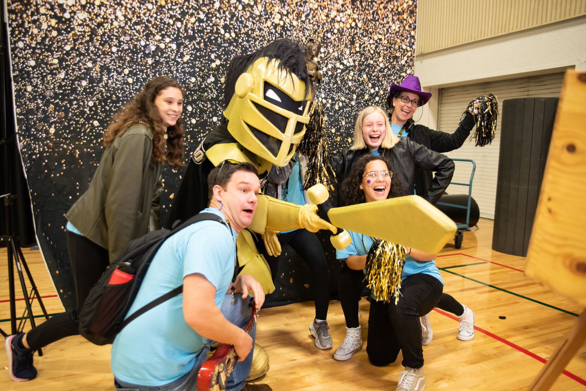 UCFCCIE's tweet photo. More than 150 students from six high school teaching academies recently visited UCF for International Dot Day to learn about how they can make their mark through a career in education as future @UCFTeacherEd #TeacherKnights. #ChargeOn ⚔️ https://t.co/wXE5ma6CWu