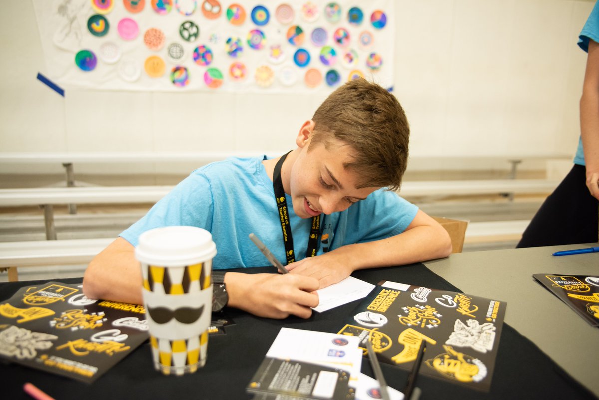UCFCCIE's tweet photo. More than 150 students from six high school teaching academies recently visited UCF for International Dot Day to learn about how they can make their mark through a career in education as future @UCFTeacherEd #TeacherKnights. #ChargeOn ⚔️ https://t.co/wXE5ma6CWu
