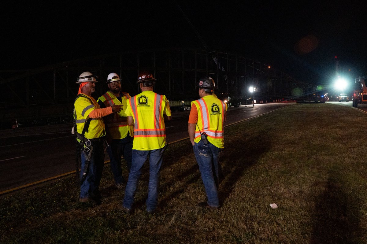 Thanks to all of the crews involved in reinstalling the pedestrian bridge this weekend! 

The bridge will not immediately be re-opened to pedestrian traffic, but is expected to be open in the near future. 

📸: A1C Natalie Fiorilli