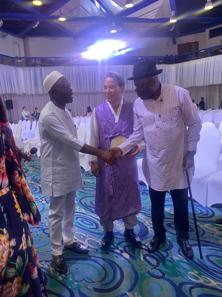 Nik With South Korean Ambassador &amp; Bayelsa state Governor at the South Korean National day event Abuja Today