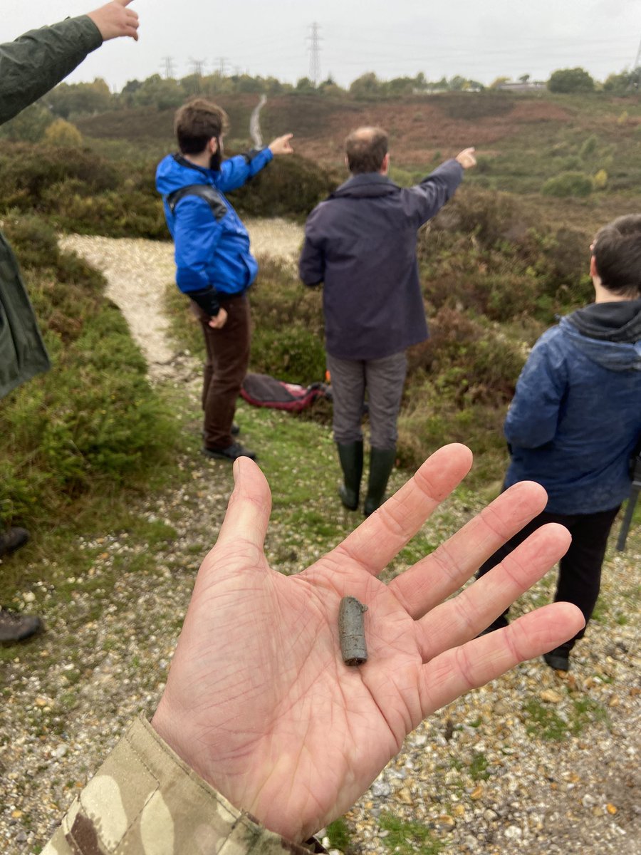 Research week surveying on Talbot Heath today. Located remains of a 19th century firing range and some WW2 trenches