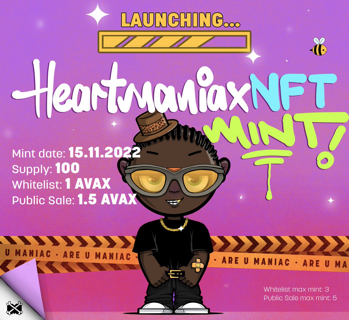 Our friends <a href="/maniaxnft/">ManiaxNFT 🪓🔺 SoldOut 🪙🗿</a> are giving 5 WL to our community for their newest collection.

Mint Date: 15 November
Total Supply: 100

GIVEAWAY 🎁

Prize: 5x Whitelist

Terms:
✅Follow <a href="/maniaxnft/">ManiaxNFT 🪓🔺 SoldOut 🪙🗿</a> &amp; <a href="/craftersonline/">Crafters City 🔺</a>
✅Rt &amp; Like
✅Tag 2 friends

#AVAX
