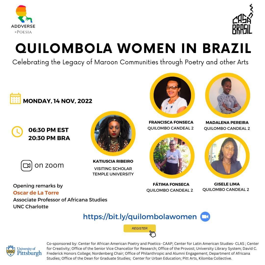Kilomba's name is a reference to the Quilombos, revolutionary communities that represent Black liberation and resistance.

We’re proud to co-sponsor this event celebrating the lives, work and legacy of freedom of Quilombola women in Brazil. lnkd.in/gnmhPD-8
