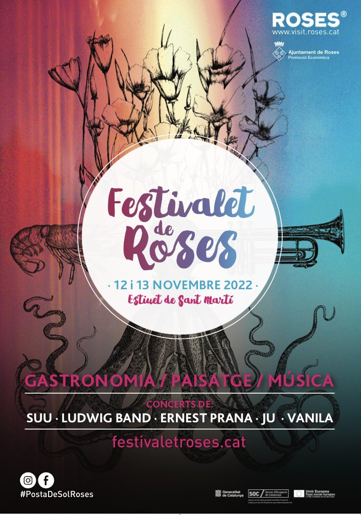 AGENDA. Dissabte i diumenge <a href="/FestivaletRoses/">Festivalet de Roses</a> amb <a href="/SUUmusic/">SUU</a> <a href="/LaLudwigBand/">La Ludwig Band</a> <a href="/ErnestPrana/">Ernest Prana</a> @JUonStage, entre d’altres. festivaletroses.cat