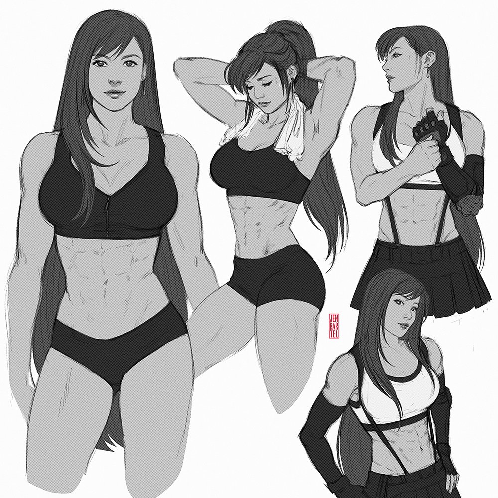 hehehe ❤️‍🔥 #いいおなかの日 #FF7 #TifaLockhart