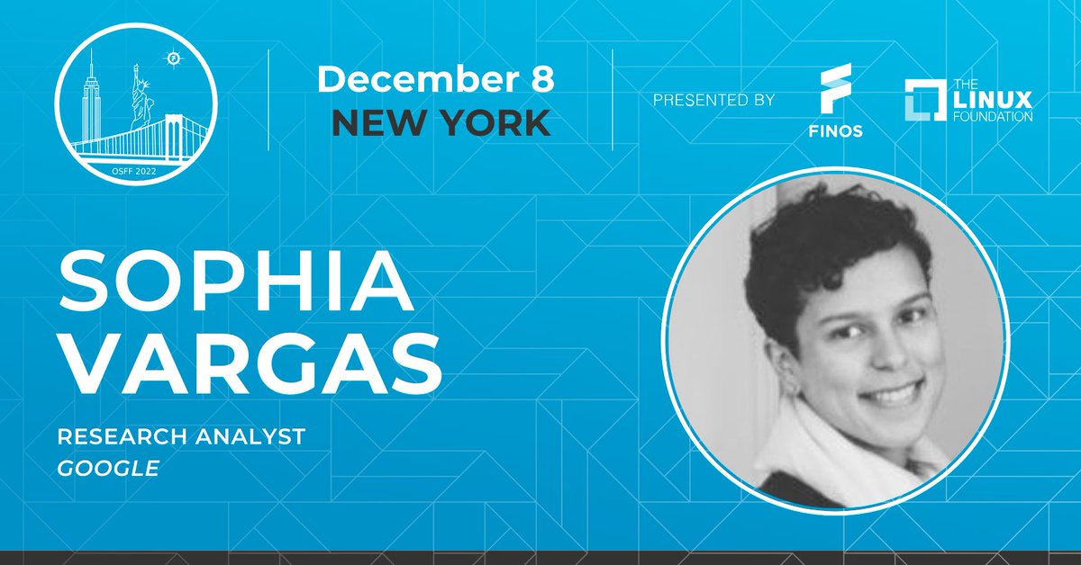 🎫 Join us in #NewYork December 8 for our #OpenSource in #Finance Forum &amp; hear from <a href="/Sophia_IV/">Sophia Vargas</a> of <a href="/Google/">Google</a> for a talk on the benefits and pitfalls of #OSS project metrics

➡️ Sophia's talk: bit.ly/3G2klAe

#fintech #financialservices #bankingtech #OSfinserv #NYC