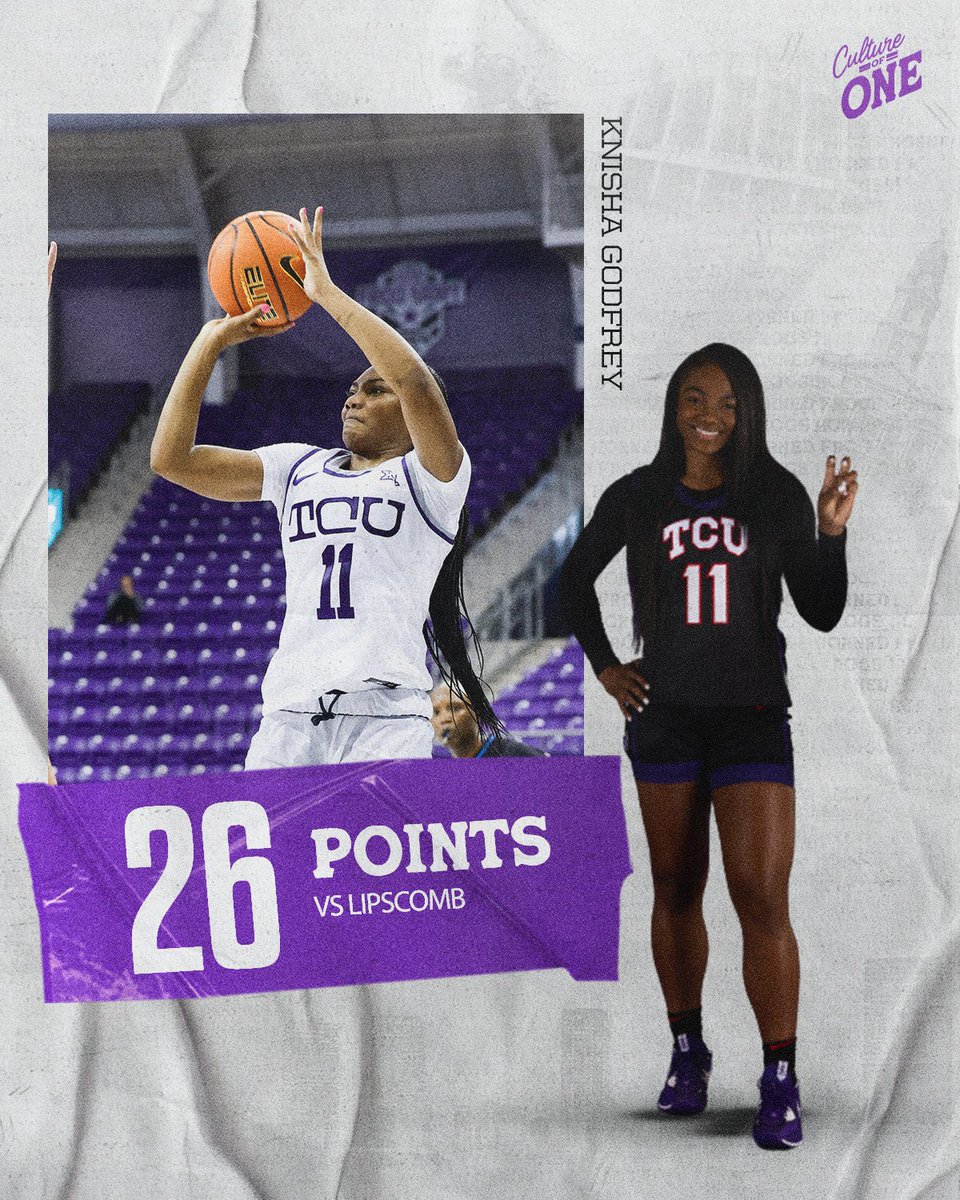 Knisha Godfrey lead the way from start to finish! 

#GoFrogs #CultureOfOne