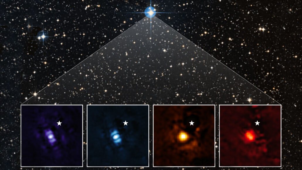 thiagosgbr's tweet photo. Planetas não têm luz própria. São aquecidos pela estrela e por isso não são tão quentes. Objetos mais frios que estrelas emitem sobretudo radiação infravermelha.

Como é o caso do exoplaneta HIP 65426 b, visto pelo James Webb. #AstroMiniBR
(c) NASA, ESA, CSA, A Carter/UCSC https://t.co/MAlEJg1OSh