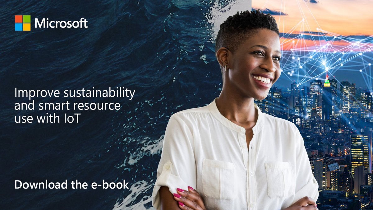 Start accelerating your organization's conservation goals using sustainable IoT solutions—and learn how #IoT can help customers reduce their carbon emissions by 2030. Download the e-book: msft.it/6011dYFUR #MSIoT #AzureIoT