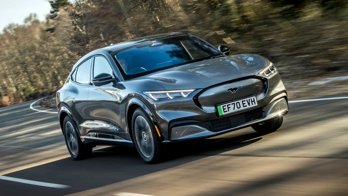 BBC_TopGear's tweet photo. Top Gear car review: Ford Mustand Mach-E. Ford jumps on the electric crossover bandwagon. Ignore the Mustang branding and you'll find an accomplished car → https://t.co/FFWPElPjjb https://t.co/CDs84UXGoJ