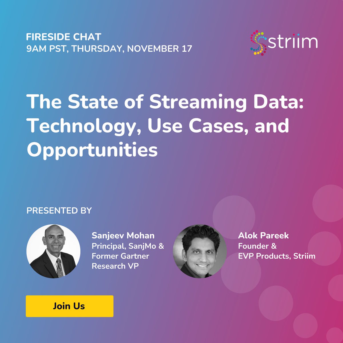 striimteam's tweet image. 😯Can you believe it&apos;s almost 2023? (Neither can we!) 

Want to stay ahead of the curve and get a head start on 2023? Our live fireside chat with @SanjMo and @alokatstriim is a great opportunity to gain valuable insights to prepare for 2023. 

okt.to/0eqSOV