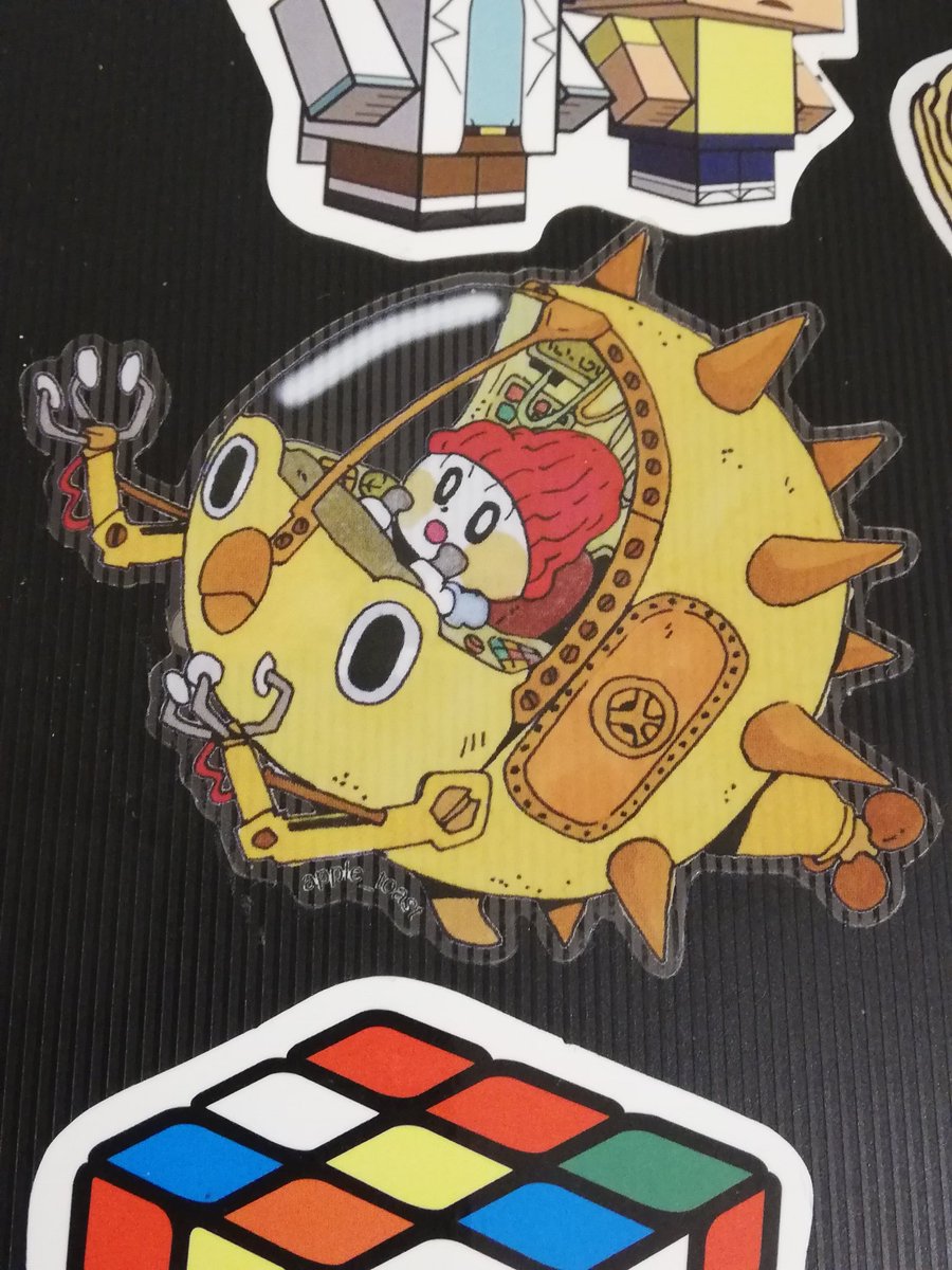 gorayni's tweet photo. I'd just put the stickers I've got at @Ohcomicsfest in my laptop. I love the art of @cgargots and @apple_toast. https://t.co/P9sUdzXskU