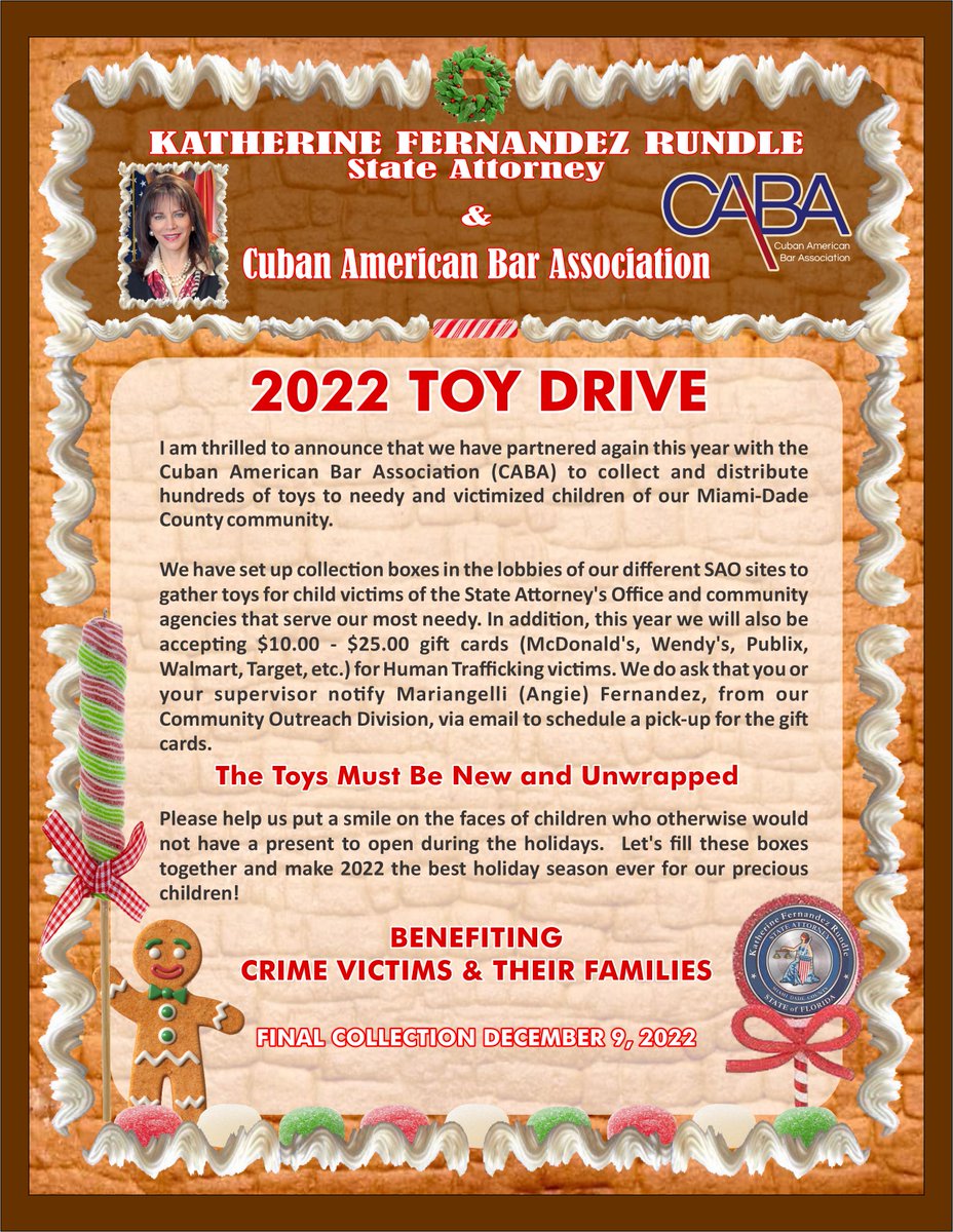 My team & I have partnered w/ @CABA again for our Annual Toy Drive! Please help us put a smile on the faces of children who otherwise would not have a present to open during the holidays. Let’s fill these boxes together & make 2022 the best holiday season ever for our children!