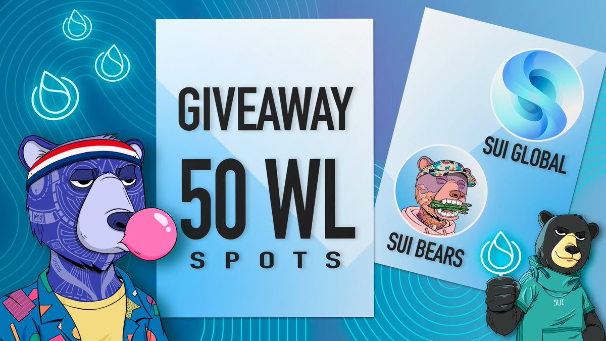 thedailyblock's tweet photo. 🔥HOT HUGE GiVeWAY🔥
🎁50 WL for 50 Lucky Winners🎁 

@SuiOkayBears - A limited NFT collection featuring a richly diverse and unique pool of re-drawn traits from the original Okay Bears collection.
 
1.Follow @SuiOkayBears &amp; @SuiGlobal
2.❤️,Retweet
3.Tag friends

⏰72h
#Suinami https://t.co/28icLHl0kH